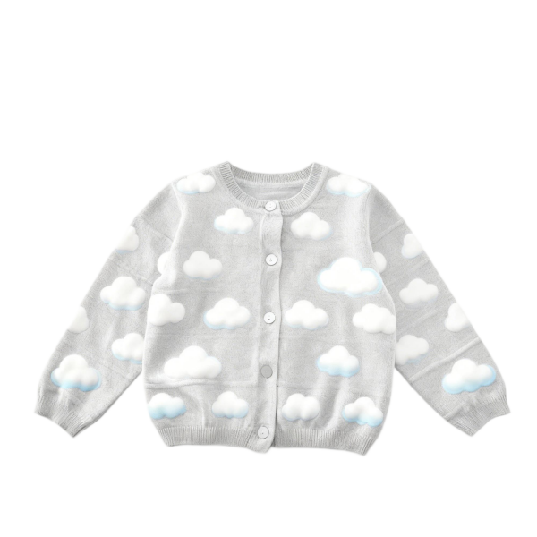 Soft & Breathable 100% Cotton Cardigan for Girls - Baby Sweater